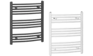Image of Curved Heated Towel Rail : Black
