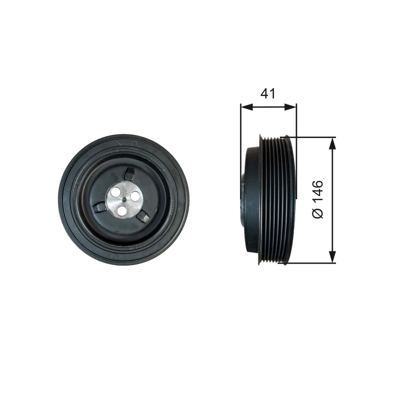 Image of GATES Crankshaft pulley GATES TVD1134