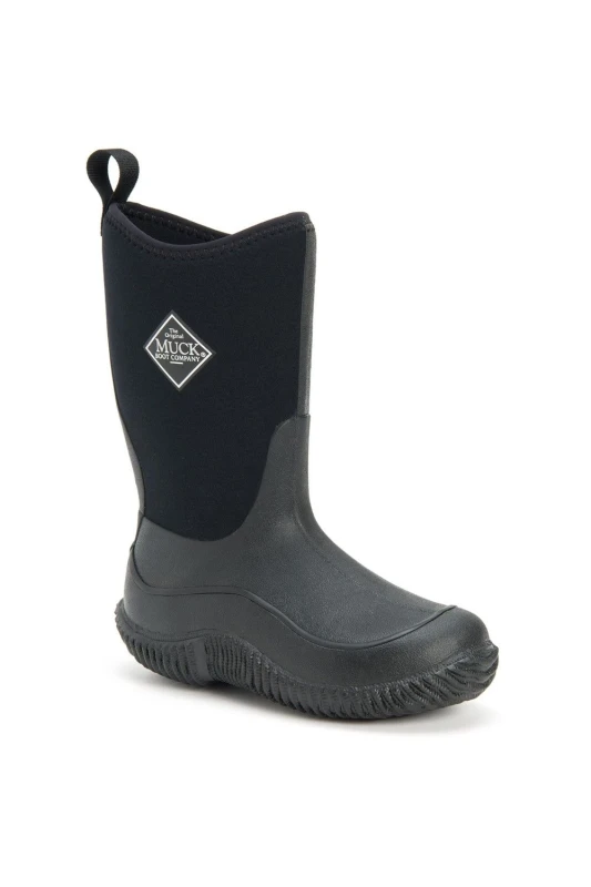 Image of Muck Boots Hale Pull On Wellington Boot in Black Size: Infant 8 Black Unisex Infant 8
