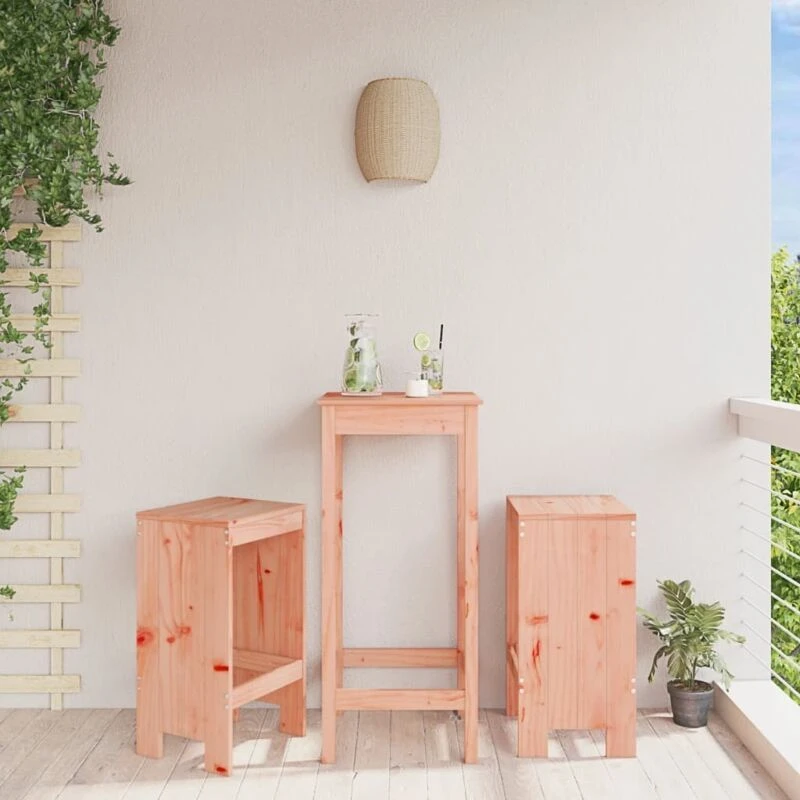 Image of vidaXL Bar Stools 2 pcs 40x36x75cm Solid Wood Douglas, Brown 825350