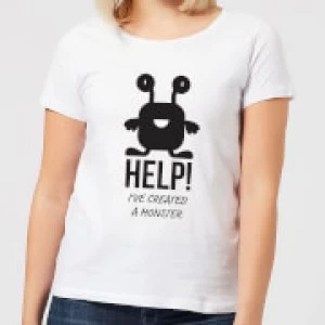 Image of HELP Ive Created a Monster Womens T-Shirt - White - 3XL