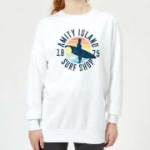 image of Jaws Amity Surf Shop Womens Sweatshirt - White - L