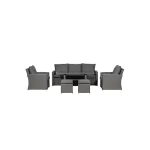 Image of Paris 7 Seater 6 Piece Deluxe Outdoor Sofa Dining Set