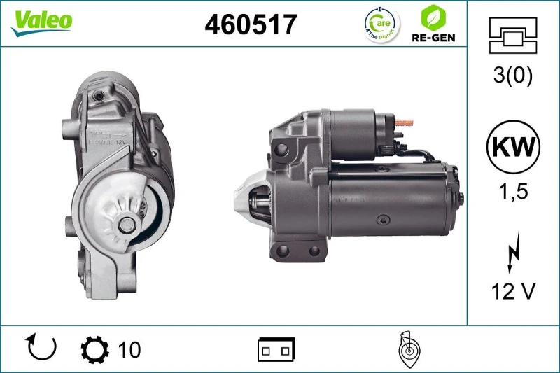 Image of Starter motor VALEO 460517