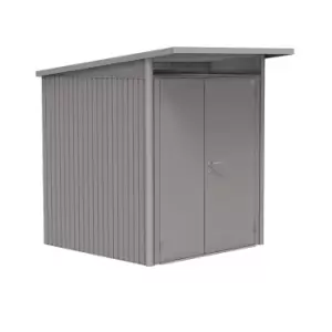 image of Biohort AvantGarde Metal Double Door Garden Shed 5ft9 x 7ft2 A1- Metallic Quartz Grey