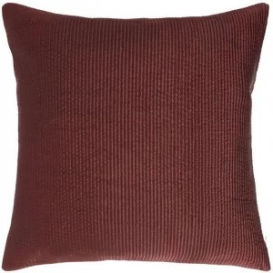 Image of Linea Faux Silk Cushion - Aubergine