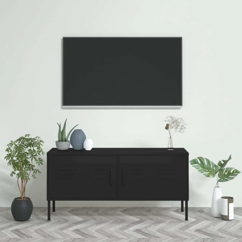 Image of VIDAXL TV Cabinet Black 105x35x50cm Steel Vidaxl 8720286565445