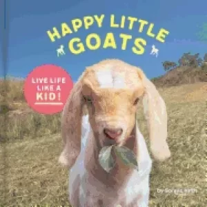 Image of happy little goats live life like a kid
