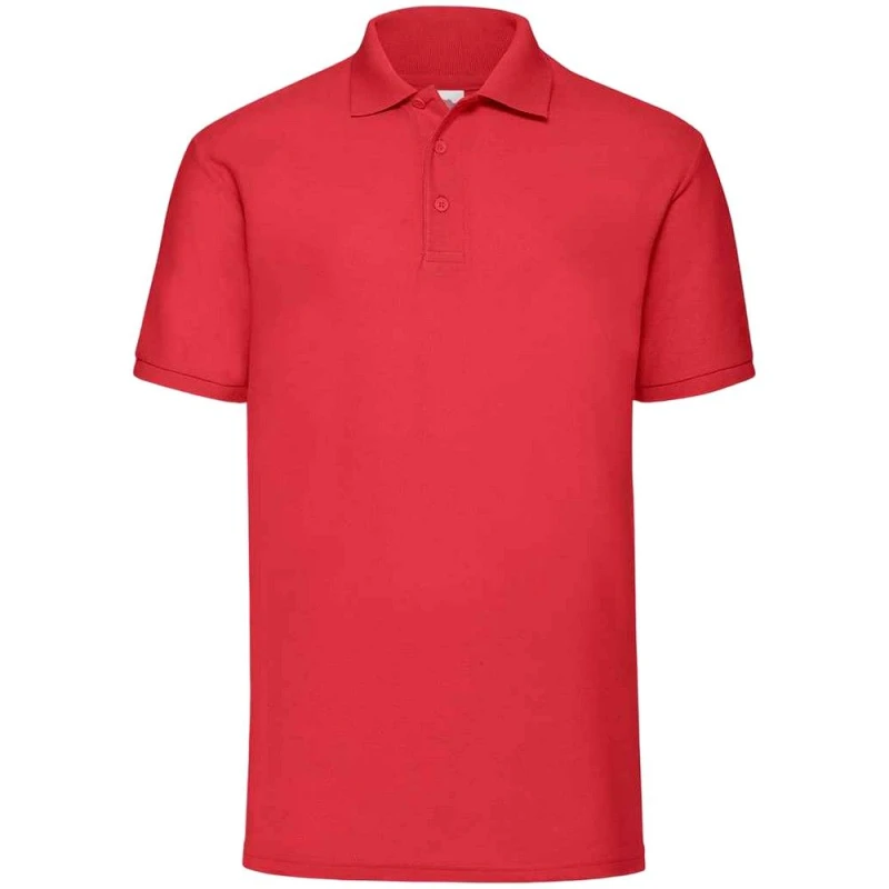 Image of Fruit Of The Loom Fruit of the Loom Men 65 35 Polo Shirt in Red Size: Small Red S Male 5063470627714