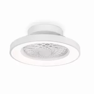 Image of Tibet Mini LED Dimmable Ceiling Light & 35W DC Fan, Remote Control, White
