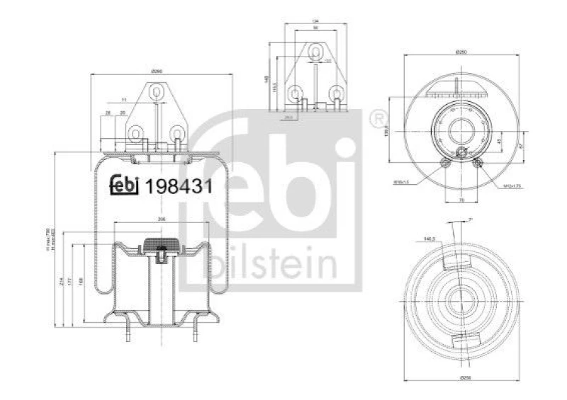 Image of Boot, air suspension FEBI BILSTEIN 198431