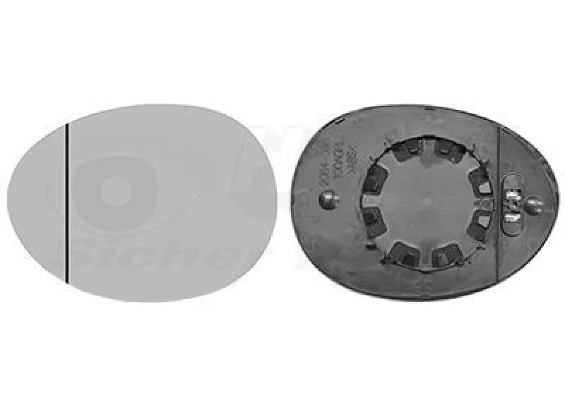 Image of VAN WEZEL Wing mirror glass VAN WEZEL 0518837