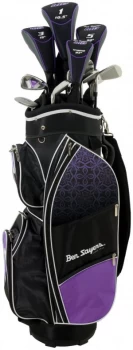 image of Ben Sayers Ladies M8 Golf Set with Cart Bag - Purple