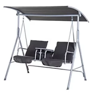 Image of Outsunny Swing Chair 84A-057V70 Steel, Polyester, Oxford Grey