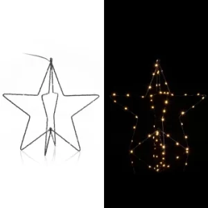 Image of LED Star Metal Warm White 3D