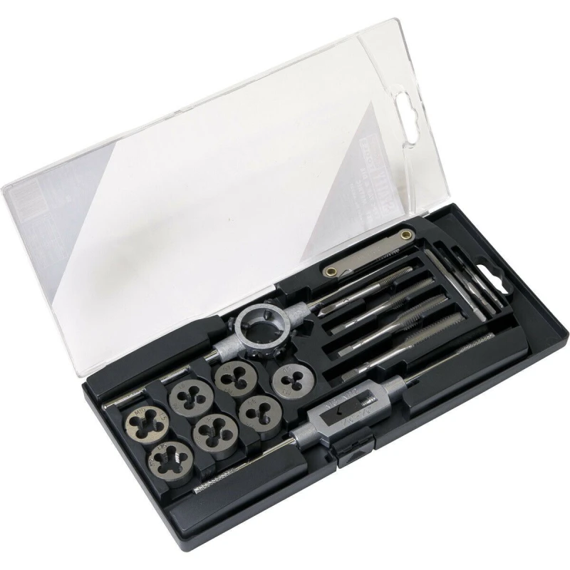 Image of Loops 17pc Metric Tap & Die Set - M3 to M12 - Manual Bar & Socket Threading Tool Multi