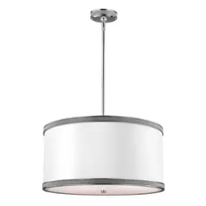 image of Elstead Pave 3 Light Pendant Polished Nickel