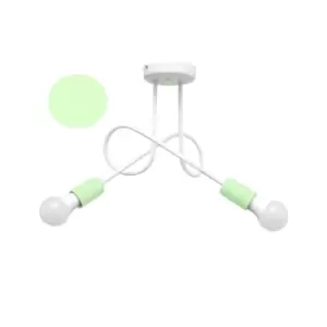 Image of Oxford Multi Arm Semi Flush Ceiling Light White, Minth 38cm
