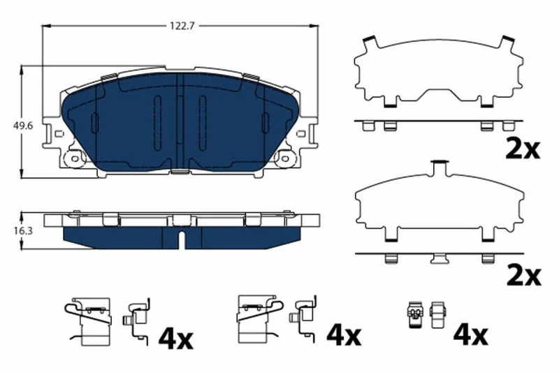 Image of Brake pad set TRW GDB4173BTE