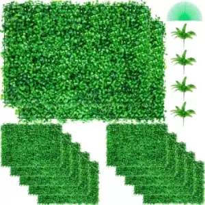 Artificial Boxwood Panel Boxwood Hedge Wall Panels 12pcs 24x16" Garden Decor Diy - main image