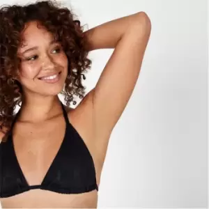 Image of Kangol Check Tie Back Bikini Top Womens - Black