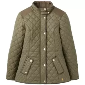 Image of Joules Womens Newdale Quilted Coat Grape Leaf 14