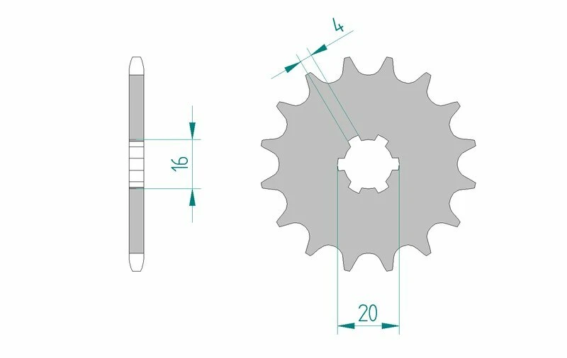 Image of AFAM Steel Standard Front Sprocket 30100 - 420