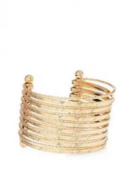 Image of Mood Gold Plated Texture Cuff Bracelet