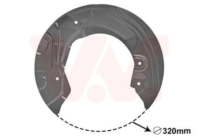 Image of VAN WEZEL Brake disc backing plate VAN WEZEL 0627371