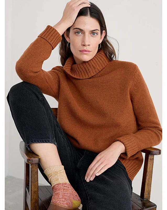 Image of Seasalt Seasalt Cornwall Braque Jumper Orange - Seasalt - Size: 22 Orange Female 22 PV94008