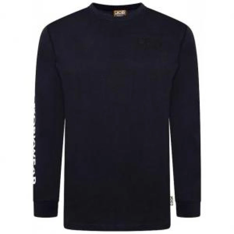 Image of JCB Workwear Banner L/S Navy T - Shirt M