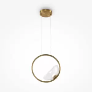 image of Maytoni Lunare Modern Integrated LED Pendant Ceiling Light Brass 3000K