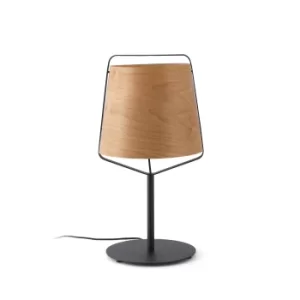 image of Stood 1 Light Table Lamp Black, Wood, E27