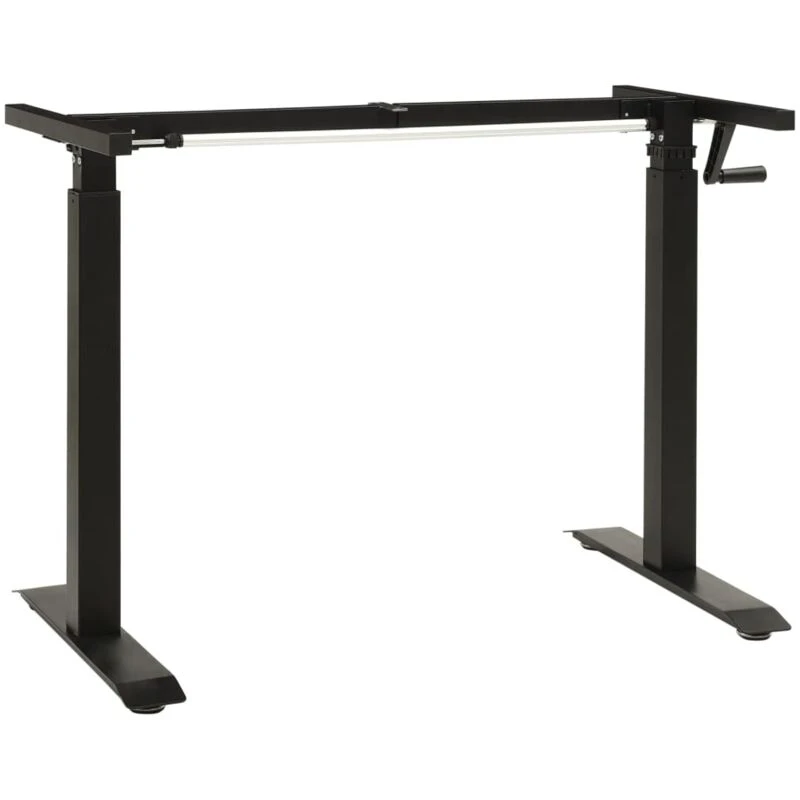 Image of VIDAXL Manual Height Adjustable Standing Desk Frame Hand Crank Black Vidaxl 8720286061862