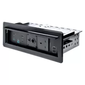Image of StarTech.com Conference Room Docking Station with Power/Charging; Table Connectivity Box Universal USB-C Laptop Dock 60W PD 4K HDMI USB Hub Audio 1x A