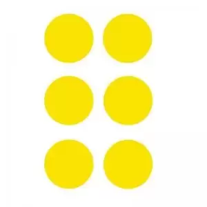 Image of Yellow Circles Floor Graphic adheres to most smooth clean flat
