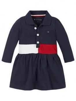 Image of Tommy Hilfiger Baby Girls Flag Polo Dress