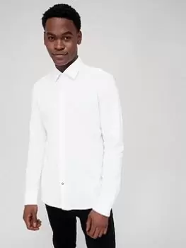 Image of BOSS C-hal-kent-c1-223 Jersey Shirt - White, Size 41, Men