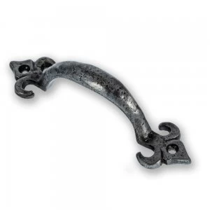 image of LocksOnline Fleur de Lys Pewter Door Pull Handle