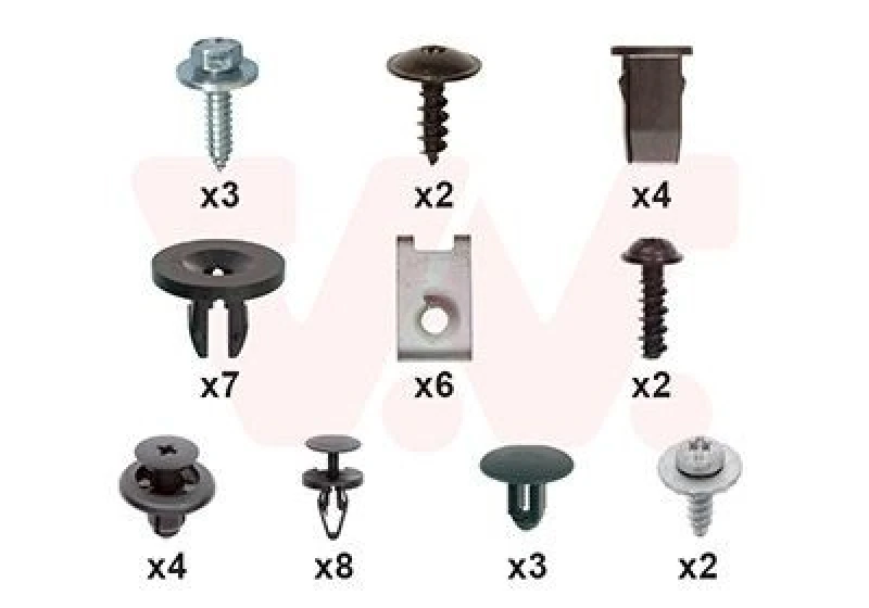 Image of VAN WEZEL Mounting Kit, bumper VAN WEZEL 1807794
