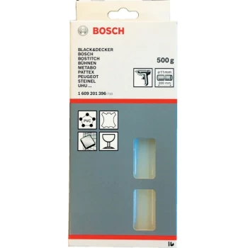 image of Bosch 1609201396 11X45MM Transparent Glue Stick 500G