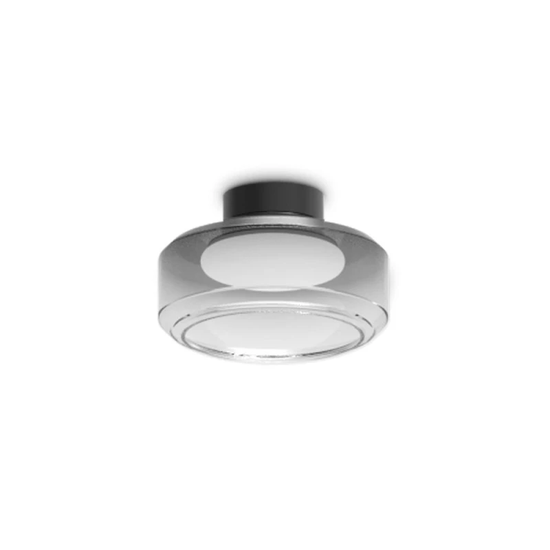 Image of Topico 25cm LED Bowl Semi Flush Ceiling Light Smoke 3000K