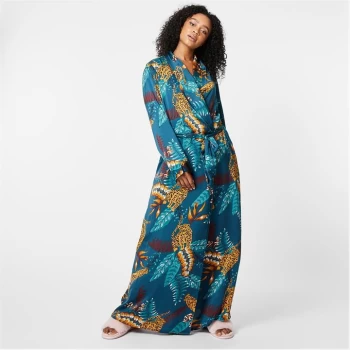 Image of Biba BIBA Longline Satin Robe - Big cat