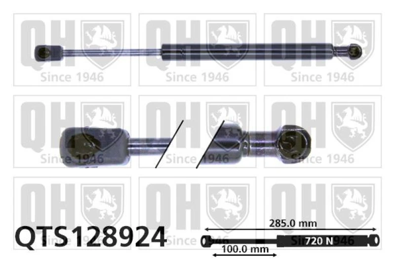 Image of QUINTON HAZELL Bonnet strut QUINTON HAZELL QTS128924