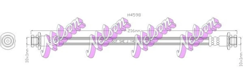 Image of Brake hose KAWE H4598