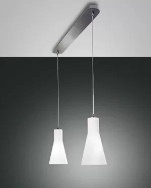 Image of Diana Straight Bar Pendant Ceiling Light Chrome Glass, E27