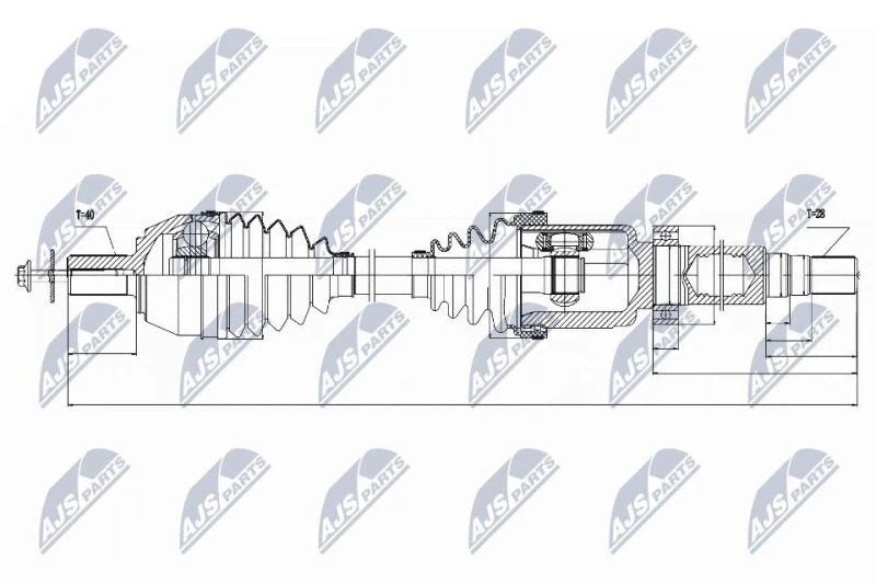 Image of NTY Drive shaft NTY NPW-VV-024