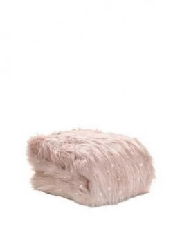 Image of Catherine Lansfield Metallic Faux Fur Throw