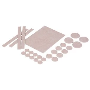 Image of Vitrex Self Adhesive Felt Flooring Pads Natural - Pack of 27