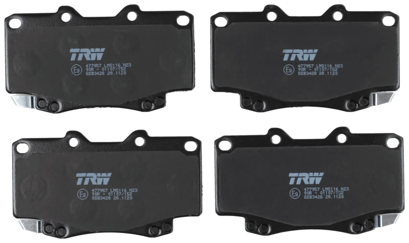 Image of TRW GDB3428 Brake pad set with acoustic wear warning Brake Pad Set,disc brake (402)